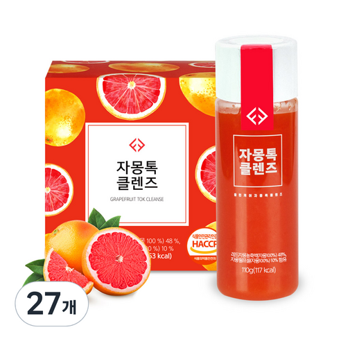 소울네이처푸드 클린케어 자몽톡 클렌즈 주스, 110g, 27개