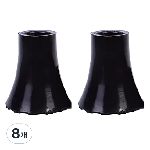 데이유즈 안전한 미끄럼 방지 목발 고무캡 블랙, 8개
