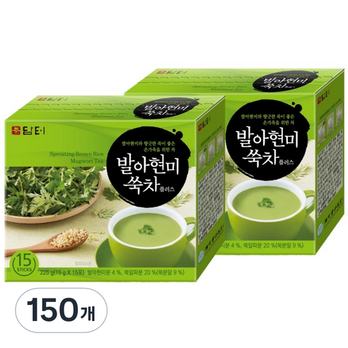 담터 발아현미 쑥차 플러스, 15g, 15개입, 10개
