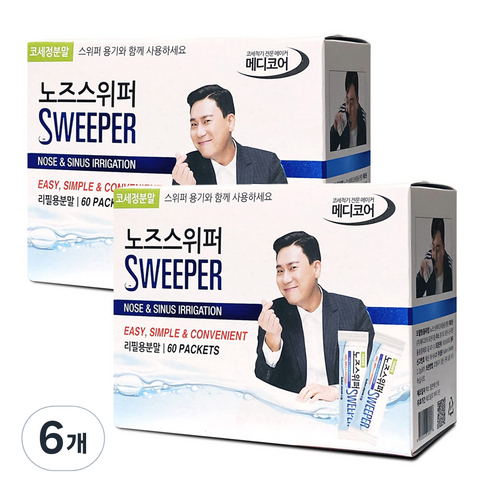 노즈스위퍼 코세척분말 60포, 6개