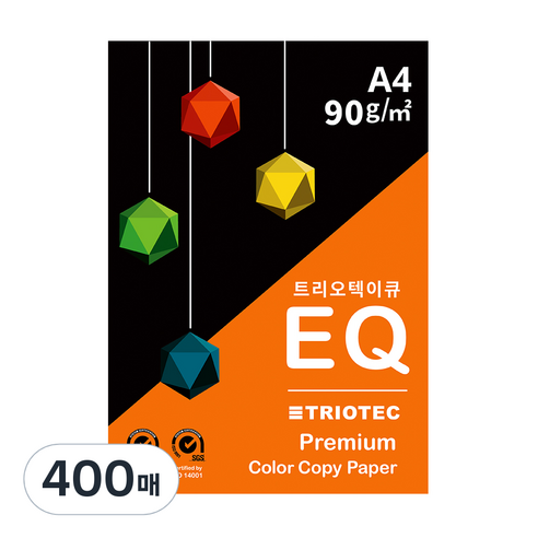 트리오텍이큐 디포원 복사용지 90g, A4, 400매