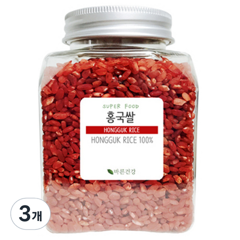 바른건강 홍국쌀, 300g, 3개