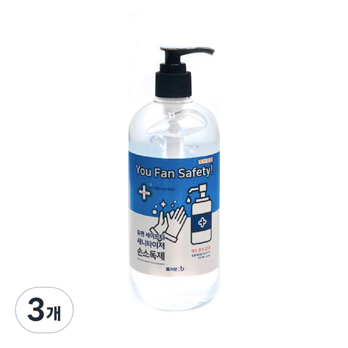 유팬 세이프티 손소독제, 500ml, 3개