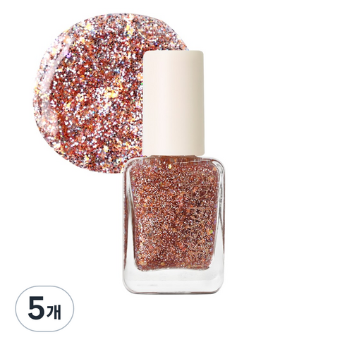 파셋 셀럽 네일컬러 폴리쉬 매니큐어 7ml, 50 트윙클핑크, 5개