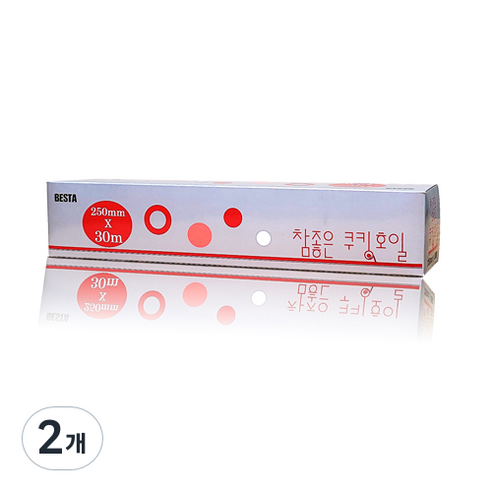 베스타 참좋은 쿠킹 호일 25cm x 30m, 2개
