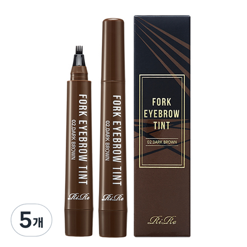 리르 포크 아이브로우 틴트 2g, 02.다크 브라운, 5개