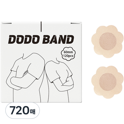 도도밴드 플라워형 특대형 니플 밴드 60mm, 720개