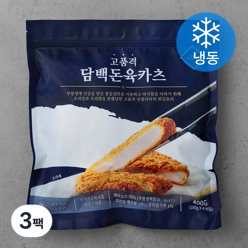 잇퀄리티 고품격 통등심 담백 돈육 카츠 (냉동), 400g, 3팩