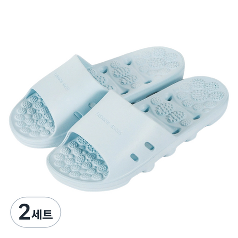 언헤브 패션 지압 슬리퍼 230, 02 스카이블루, 2세트