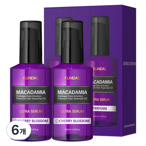 쿤달 울트라 세럼 헤어 에센스 체리블라썸향, 100ml, 6개