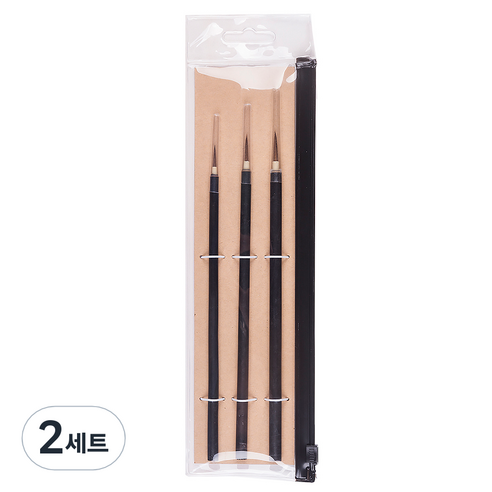 아트시크릿 모 3종 브러쉬 세트 BW-120, 1.5cm, 1.8cm, 2cm, 2세트