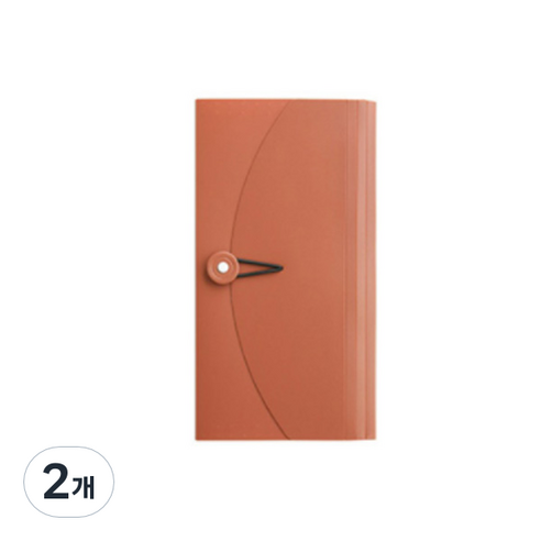 히키스 아코디언형 통장 포켓 정리함, 레드, 2개