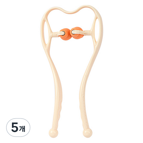 피어니스트 목 지압 스트레칭 롤러, 오렌지, 5개