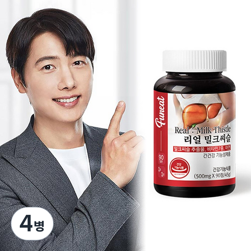 퍼니트 리얼 밀크씨슬 500mg, 90정, 4병
