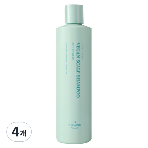 빌라쥬11팩토리 딥 클린 두피 샴푸, 300g, 4개