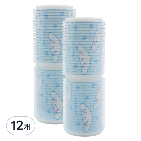뷰티홈 산리오 시나모롤 모션 헤어롤 40mm, 블루, 12개