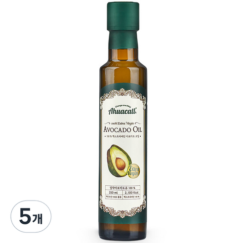 아후카틀 엑스트라버진 아보카도오일, 250ml, 5개