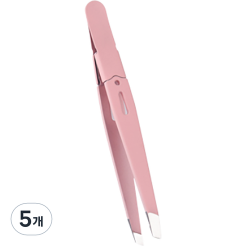 바코젤 눈썹 미용 핀셋 족집게, 핑크, 5개