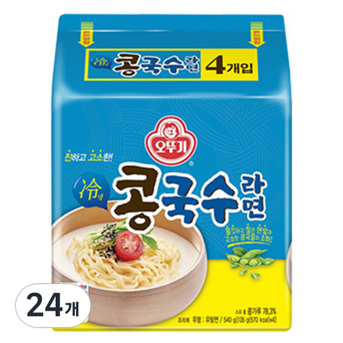 오뚜기 콩국수 라면, 135g, 24개
