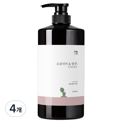 살림백서 오푼티아 앤 밤부 헤어트리트먼트 유칼립투스향, 1000ml, 4개