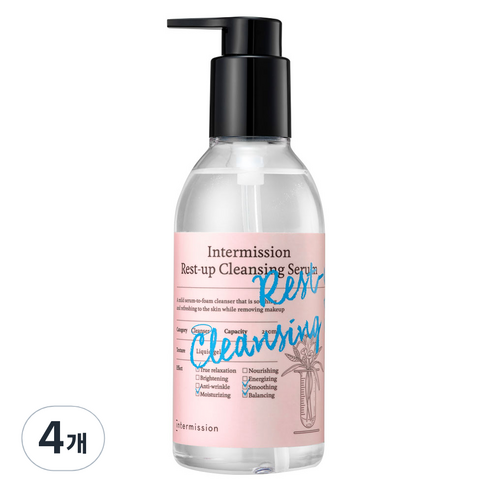 인터미션 레스트 업 약산성 올인원 클렌징 세럼, 4개, 220ml