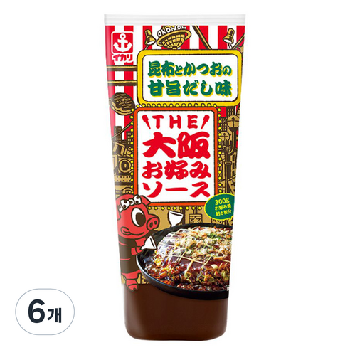 이카리 오사카풍 오꼬노미 소스, 300g, 6개
