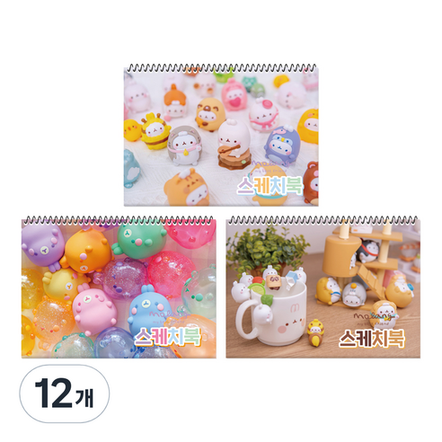 동아피엠에스 몰랑이 두툼 미술용 스케치북 랜덤 발송, 346 x 247 mm, 30매, 12개