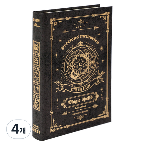 모닝글로리 마법주문서 ver 2 노트 224매, 블랙, 4개