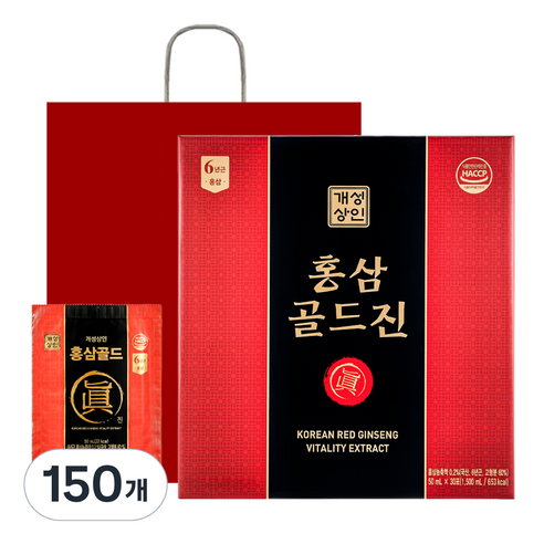 개성상인 홍삼골드진, 30회분, 1.5L, 5개