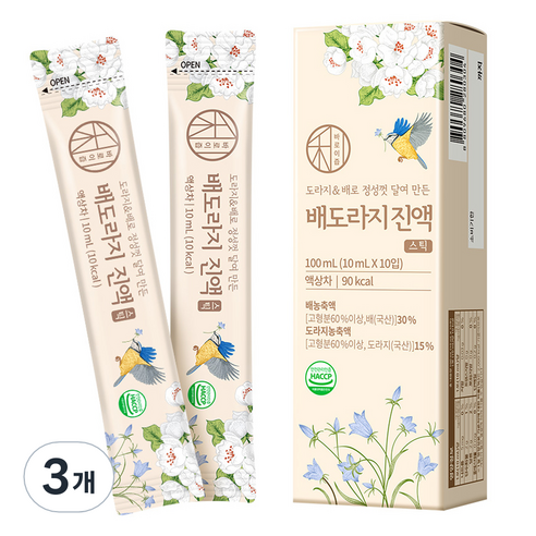 바로이즙 배도라지진액 스틱, 10ml, 10개입, 3개