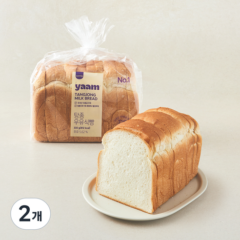 얌 탕종 우유식빵, 330g, 2개