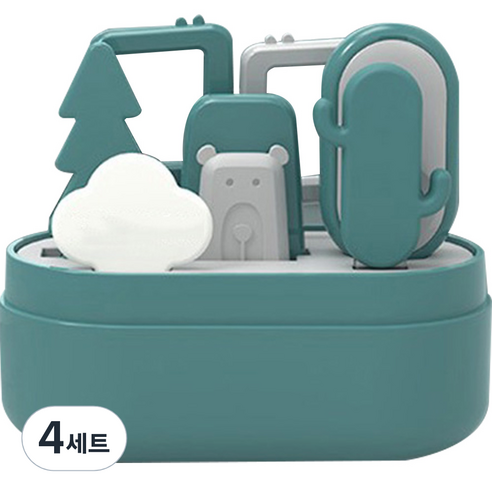블루마켓 베이비 네일 클리퍼 세트, 블루, 4세트