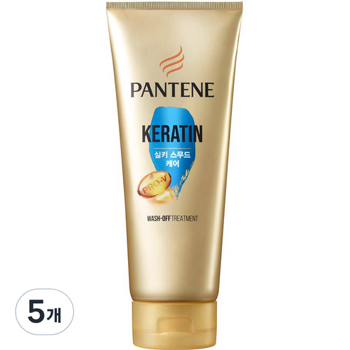 팬틴 실키 스무드케어 트리트먼트, 220ml, 5개