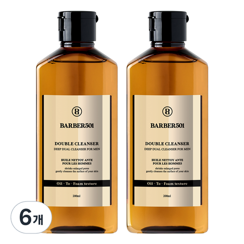 바버501 더블 클렌저, 200ml, 6개