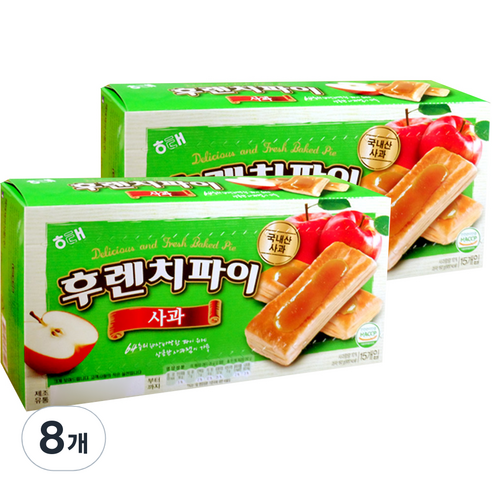 해태제과 후렌치파이 사과 15p, 192g, 8개
