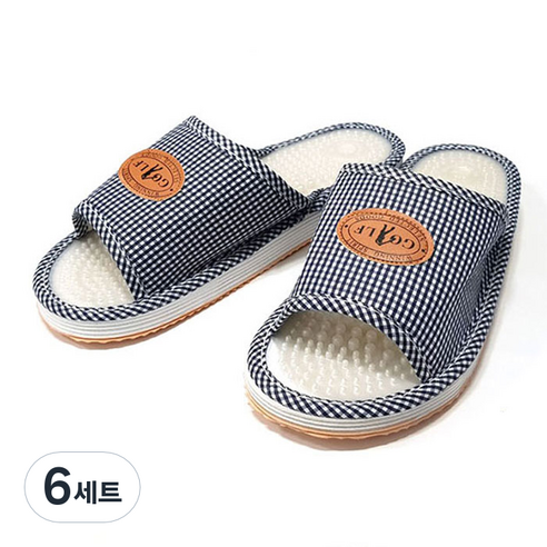 골프지압 슬리퍼, 6세트, 네이비