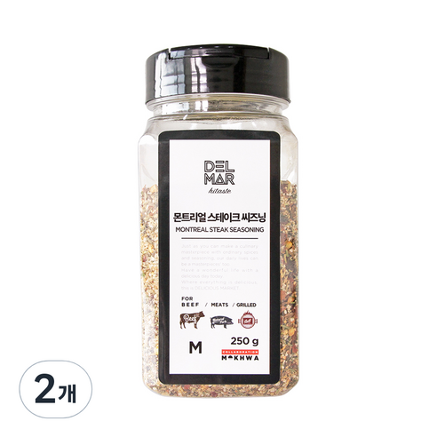 딜리셔스마켓 몬트리올 스테이크 시즈닝 중형, 250g, 2개