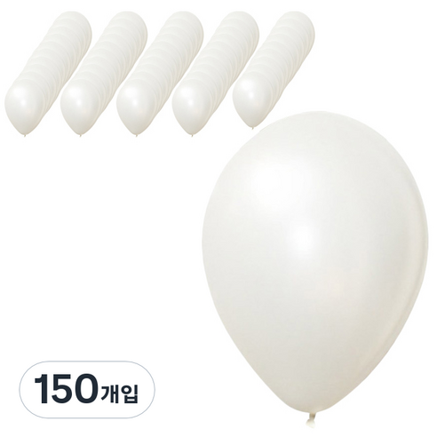 파티팡 라운드 풍선 30cm, 펄 화이트, 150개입