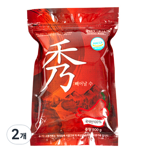 비에스상사 정성듬뿍 시골고추 고춧가루 중간매운맛, 500g, 2개