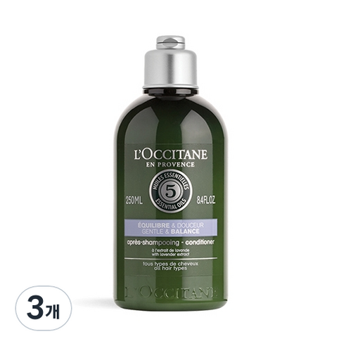 록시땅 젠틀 밸런스 컨디셔너, 250ml, 3개