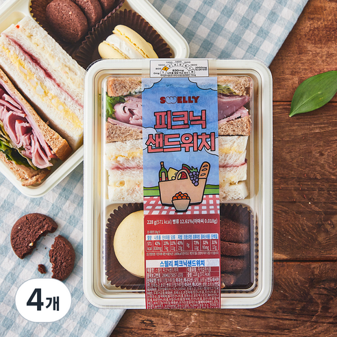 스웰리 피크닉 샌드위치, 228g, 4개