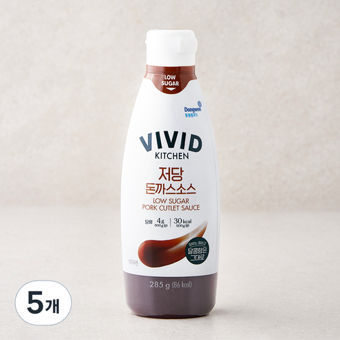 비비드키친 저당 돈까스 소스, 285g, 5개