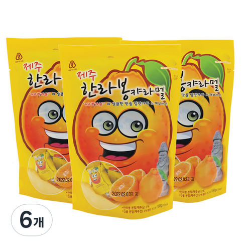 제주 한라봉 캬라멜, 180g, 6개