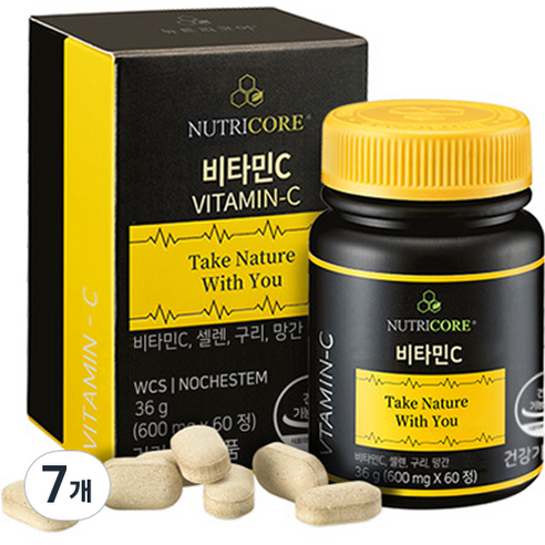 뉴트리코어 비타민C 36g, 60정, 7개