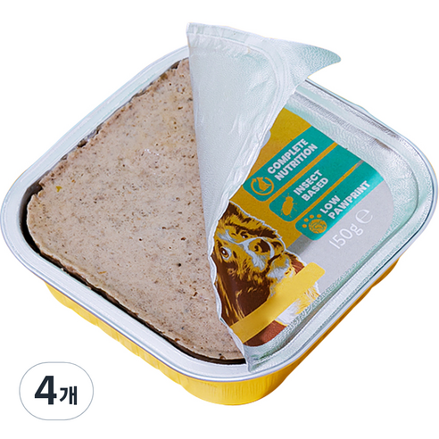 헬로우테즈 강아지 전연령용 인섹트 습식사료, 곤충, 150g, 4개