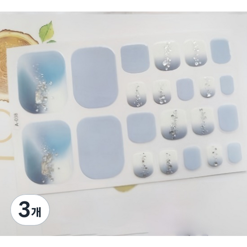 블루코지 반짝 반짝 보석 패디팁 스티커, 3개, Type 06