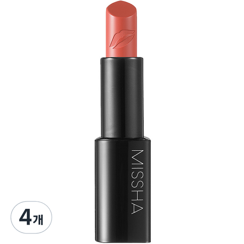 미샤 글램 아트 루즈 립스틱 3.6g, 베이비코랄, 4개