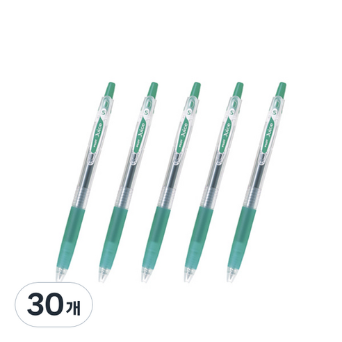 파이롯트 주스 젤잉크펜 0.5mm LJU-10EF, 그린, 30개