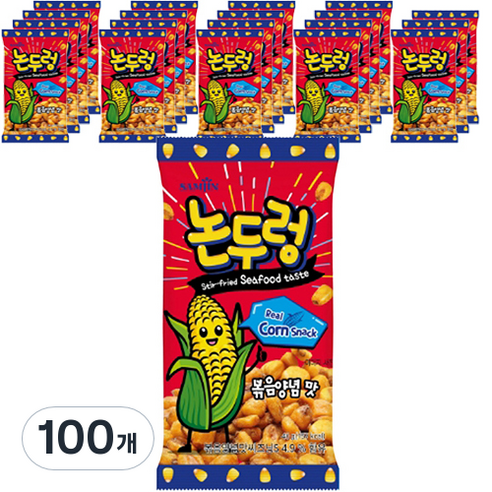 싱싱푸드 추억의 논두렁 옥수수스낵 볶음양념맛, 40g, 100개