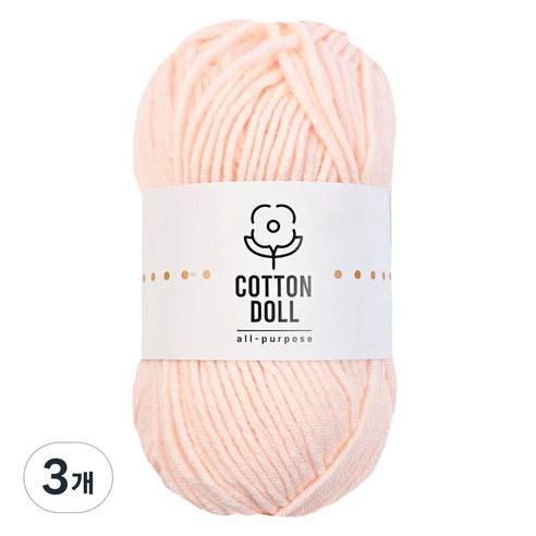 니뜨 코튼돌 뜨개실 50g, 3개, 9 소프트스킨